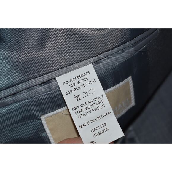 Michael Kors Suit 2 Piece 2 Button Mens Size Jacket 46 L Wool Gray Pants 40 x 31 - Picture 10 of 13